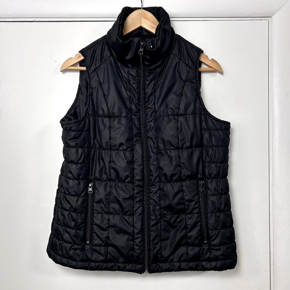 New York & Company Black Puffer Vest Outerwear Women's size Medium NY & Co - Picture 2 of 6